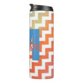 Gepersonaliseerde Pastel chevron Thermal Tumbler Thermosbeker (Geroteerd rechts)