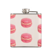 Gepersonaliseerde Pastel Chic Roze Macaron Patroon Heupfles (Achterkant)