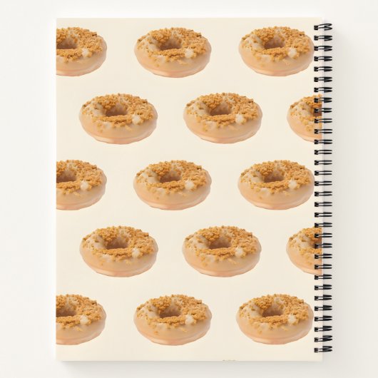 Gepersonaliseerde Pastel Donut Sprinkle Pattern Notitieboek (Achterkant)
