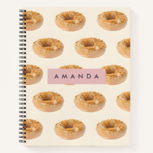 Gepersonaliseerde Pastel Donut Sprinkle Pattern Notitieboek