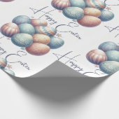Gepersonaliseerde Pastel Easter Egg Wrapping Paper Cadeaupapier (Hoek)
