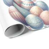Gepersonaliseerde Pastel Easter Egg Wrapping Paper Cadeaupapier (Rol Hoek)