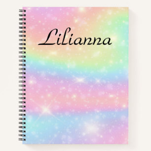 Gepersonaliseerde Pastel Galaxy Notitieboek