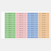 Gepersonaliseerde pastel gekleurde Kinder terug na Labels (Vel)