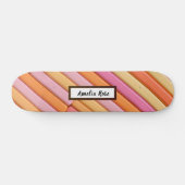 Gepersonaliseerde pastel geometrisch Abstract Persoonlijk Skateboard (Horizontaal)