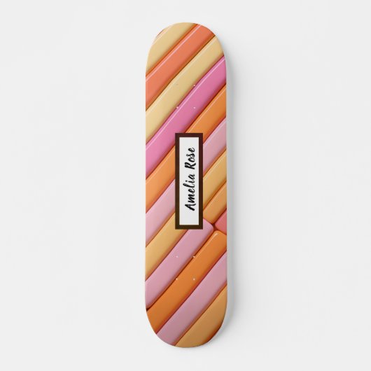 Gepersonaliseerde pastel geometrisch Abstract Persoonlijk Skateboard (Voorkant)