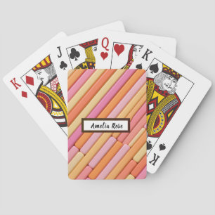 Gepersonaliseerde pastel geometrisch Abstract Pokerkaarten