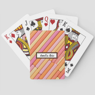 Gepersonaliseerde pastel geometrisch Abstract Pokerkaarten
