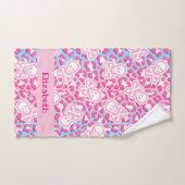 Gepersonaliseerde Pastel Gothic Luipaard Print Jol Bad Handdoek (Handdoek)