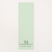 Gepersonaliseerde Pastel Green Mint Yoga Mat (Voorkant)