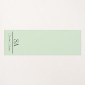 Gepersonaliseerde Pastel Green Mint Yoga Mat (Voorkant (horizontaal))