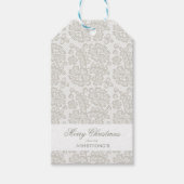 Gepersonaliseerde pastel grijs kerstcadeau Label Cadeaulabel (Voorkant)