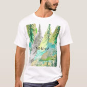 Gepersonaliseerde Pastel Groene Abstracte Boom Wat T-shirt (Voorkant)