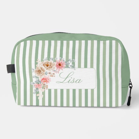 Gepersonaliseerde pastel groene cosmetische tas (Voorkant)