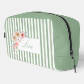 Gepersonaliseerde pastel groene cosmetische tas (Rechterhoek)