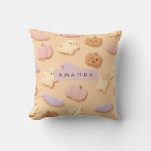 Gepersonaliseerde Pastel Halloween Cookie Ghost Ba