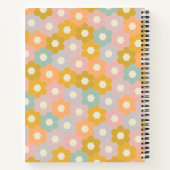 Gepersonaliseerde pastel Honingraat Bloemen Patroo Notitieboek (Achterkant)