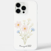 Gepersonaliseerde pastel iPhone hoesje | Mam Est. (Achterkant)