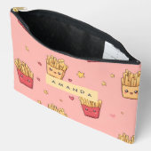 Gepersonaliseerde pastel kawaii frietpatroon etui (Open)