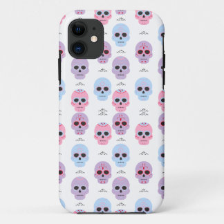 Gepersonaliseerde pastel kleur schedel patroon Case-Mate iPhone case