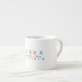 Gepersonaliseerde Pastel MAMA Moederdag Gift | Espresso Kop (Voorkant rechts)