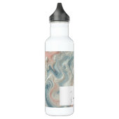 Gepersonaliseerde pastel marmeren waterfles waterfles  (Links)