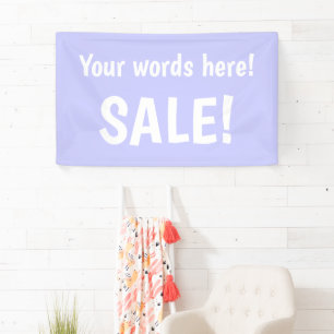Gepersonaliseerde Pastel Periwinkle Sale Banner