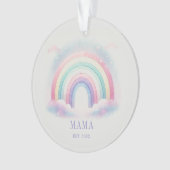 Gepersonaliseerde Pastel Rainbow Acryl Ornament (voorkant)