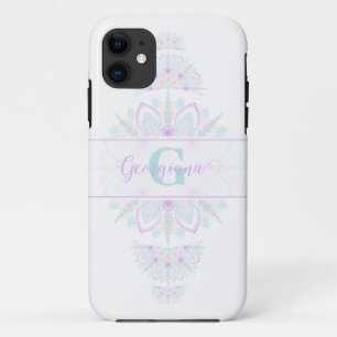 Gepersonaliseerde Pastel Rainbow Sierstip Mandala Case-Mate iPhone Case