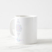 Gepersonaliseerde Pastel Rainbow Sierstip Mandala Koffiemok (Voorkant links)