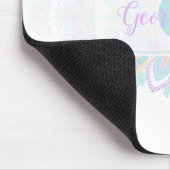 Gepersonaliseerde Pastel Rainbow Sierstip Mandala Muismat (Hoek)