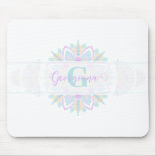 Gepersonaliseerde Pastel Rainbow Sierstip Mandala Muismat