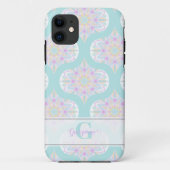 Gepersonaliseerde Pastel Regenboog Bloemen Mandala Case-Mate iPhone Case (Achterkant)