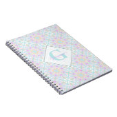Gepersonaliseerde Pastel Regenboog Bloemen Mandala Notitieboek (Rechterzijde)