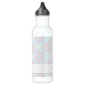 Gepersonaliseerde Pastel Regenboog Bloemen Mandala Waterfles (Links)