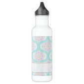 Gepersonaliseerde Pastel Regenboog Bloemen Mandala Waterfles (Links)
