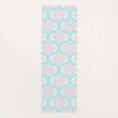 Gepersonaliseerde Pastel Regenboog Bloemen Mandala Yogamat (Achterkant)