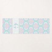 Gepersonaliseerde Pastel Regenboog Bloemen Mandala Yogamat (Voorkant (horizontaal))