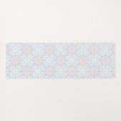 Gepersonaliseerde Pastel Regenboog Bloemen Mandala Yogamat (Achterkant (horizontaal))