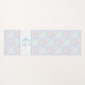 Gepersonaliseerde Pastel Regenboog Bloemen Mandala Yogamat (Voorkant (horizontaal))