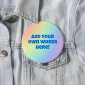 Gepersonaliseerde pastel regenboog Button (In situ)