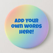 Gepersonaliseerde pastel regenboog Button (Voorkant)