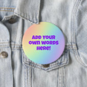 Gepersonaliseerde pastel regenboog Button (In situ)