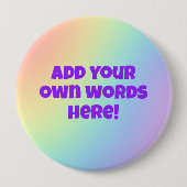 Gepersonaliseerde pastel regenboog Button (Voorkant)