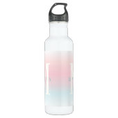 Gepersonaliseerde pastel regenboog naam waterfles waterfles  (Voorkant)