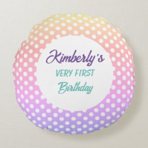 Gepersonaliseerde Pastel Regenboog Polka Dots