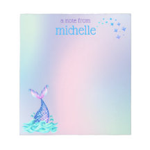 Gepersonaliseerde pastel regenboog zeemeermin