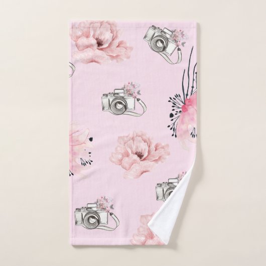 Gepersonaliseerde pastel Roos Bad Handdoek (Handdoek)