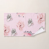 Gepersonaliseerde pastel Roos Bad Handdoek (Handdoek)
