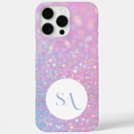 Gepersonaliseerde Pastel Roze Glitter iPhone Case